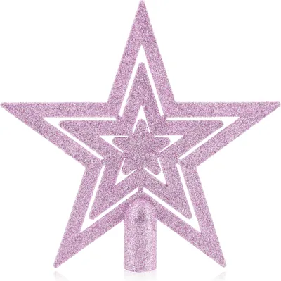 Immagine prodotto di topper per albero di Natale com-four® a forma di stella - Stella per il topper dell'albero di Natale - decorazioni per albero di Natale - decorazioni per albero di Natale in plastica
