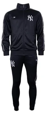 Produktbild von New York Yankees New Era Trainingsanzug, Offizieller Fanartikel, Dunkelblauer Jogginganzug mit NYY Logo, Jacke mit Reißverschluss & Hose, 100% Polyester