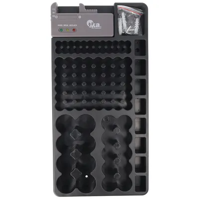 Zdjęcie produktu dla organizer na baterie 2w1, uniwersalny pojemnik na 1-110 akumulatorków lub baterii np. Mignon AA LR6, Micro AAA LR03, C, D, 9V