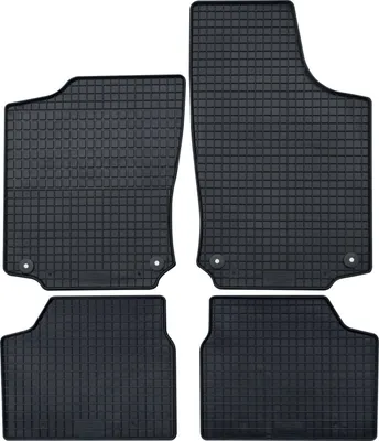 Zdjęcie produktu dla do Opel Corsa C od 2000-09/2006 Dopasowane dywaniki gumowe PETEX 4-częściowe czarne dywaniki gumowe na każdą pogodę