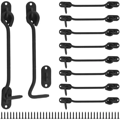 Imagen del producto de Juego de 10 ganchos de acero inoxidable para ventanas y puertas
