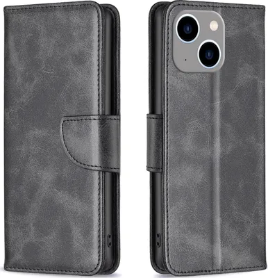 Produktbild von Mobigear Excellent iPhone 15 Plus Hülle Klapphülle Geldbörse - Schwarz