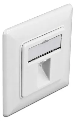 Produktbild von DeLOCK Keystone Anschlussdose 1 Port, RJ-45, Weiß, 80 mm, 26 mm, 80 mm