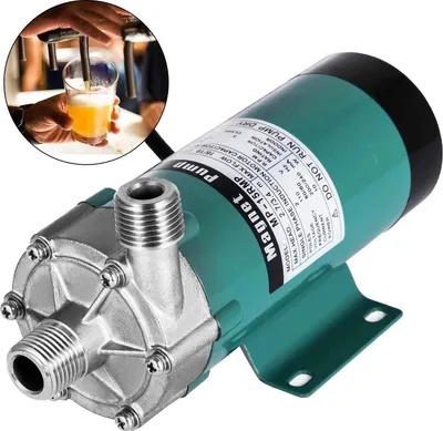 Productafbeelding van Bierpomp - Elektrische Brouwpomp met Stille Motor en RVS Behuizing - 19 L/min