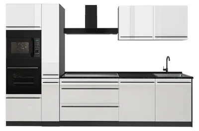 Imagen del producto de Mueble de cocina Vicco R-Line Blanco alto brillo/Antracita 310 cm sin encimera, Model 66436