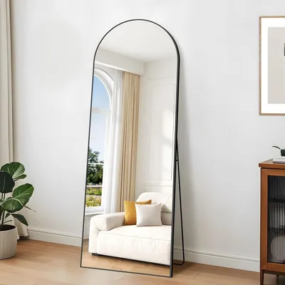 Immagine prodotto di Specchio curvo - Specchio a pavimento - Specchio da parete - Specchio a figura intera - Specchio a figura intera - 165,1 x 61 cm