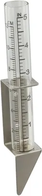 Produktbild von Regenmesser mit 12,7 cm Glasrohr und Edelstahl-Montagehalterung für den Außenbereich und einfache Ablesbarkeit