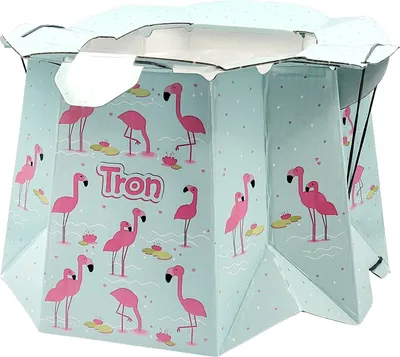 Image de Petit pot jetable pour enfants Tron, supporte une pression de 30 kg, facile à utiliser, absorbe les liquides et élimine les odeurs, design : Flamingos