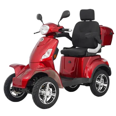 Produktbild von Vita Care 4000 Li Rot Elektroroller, 4-rädriger Roller für Senioren mit 1000-W-Motor, Akku 60V/30Ah bis zu 75 km, Geschwindigkeit 25 km/h Ohne Dach