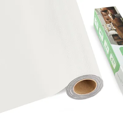 Imagen del producto de Parches de cuero sintético autoadhesivos, 30 x 200 cm - Blanco