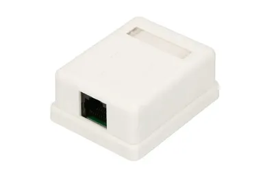 Obrázok produktu pre Extralink 1x RJ45 Cat5e UTP zásuvka sieťová pre domácnosť a kanceláriu, biela