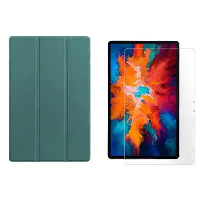 Zdjęcie produktu dla zestaw 2w1 do tabletu Lenovo Tab P11 Pro TB-J706F 11,5 cala z inteligentnym pokrowcem + szkłem ochronnym z automatycznym zasypianiem / budzeniem z magnetycznym zamknięciem
