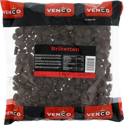 Produktbild von Venco Briketts doppelt salziges Lakritz 1 Kilo
