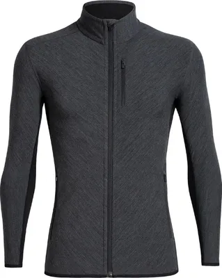 Produktbild von ICEBREAKER Mens Descender LS Zip Jet HTHR/Black S