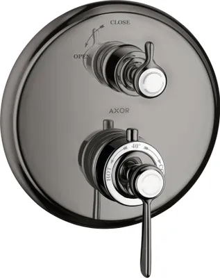Produktbild von Thermostat AXOR MONTREUX UP m Abstellventil u HGri pol. bl chrome polished black chrome