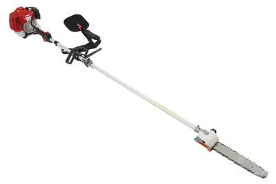 Image de Tronçonneuse télescopique - Moteur à essence 2 temps de 43 cm³ - Pour arboriculteurs et sylviculteurs - Entretien professionnel des arbres - Rouge