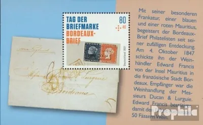 Produktbild von Briefmarken BRD (BR.Deutschland) 2021 Mi Block88 (kompl.Ausg.) postfrisch Tag der Briefmarke