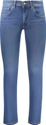 Produktbild von Stylische Herren Slim Fit Jeans: Blau, 5 Taschen, Reißverschluss
