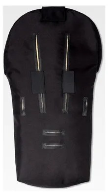 Produktbild von Premium Kinderwagen Fußsack Toni für Herbst/Winter/Frühjahr aus Lammfell für Kinderwagenwanne & Maxi Cosi 0-10 Monate mit abnehmbarem Deckel, schwarz