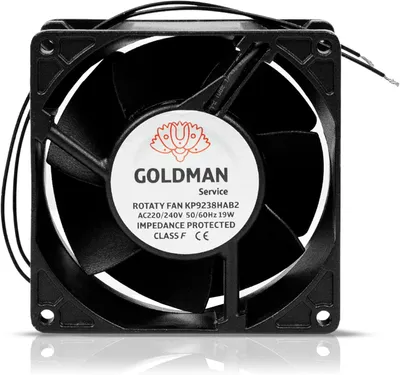 Produktbild von Kaminventilator 92x92x38 mm, Metall, 220 V, für Kaminofen