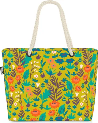 Produktbild von VOID Sommerblumen Wiese Garten Strandtasche Shopper 58x38x16cm 23L XXL Einkaufstasche Tasche Reisetasche Beach Bag