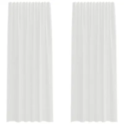 Obrázok produktu pre Voálové závesy so slučkami 2 ks Piesok 140x260 cm