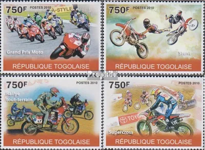 Produktbild von Briefmarken Togo 2010 Mi 3644-3647 (kompl.Ausg.) postfrisch Motorradsport