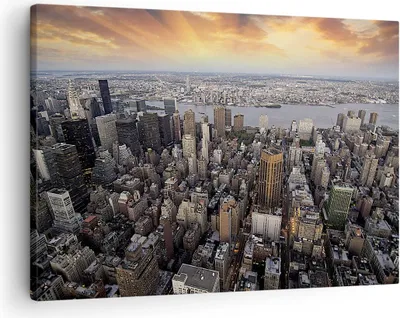 Produktbild von Bild auf Leinwand - Leinwandbild - Amerika wohnung architektur stadt - 70x50cm - Wand Bild - Wanddeko - Leinwanddruck - Bilder - Kunstdruck - Leinwand bilder - Wandkunst - AA70x50-2589