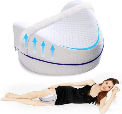 Obrázek produktu pro Ortopedický polštář na sedák – polštář z paměťové pěny – pro pohodlný spánek – ergonomický design – 25 x 25 x 15 cm – bílý