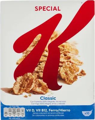 Produktbild von 6x Kellogg's Special K Classic Fiocchi di Riso Reisflocken Vollkorn Weizen und Gerste mit Vitaminen und Mineralstoffen 300g Getreideflocken