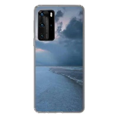 Produktbild von MuchoWow® Handyhülle Schutzhülle Hülle für Huawei P40 Pro Nordsee - Sturm - Wasser Silikon Softcase Handy Hülle - Schutz