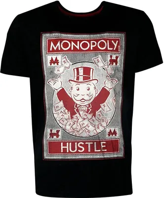 Produktbild von Difuzed - T-Shirt Herren - Monopoly »Hustle« (schwarz) Shirt XL
