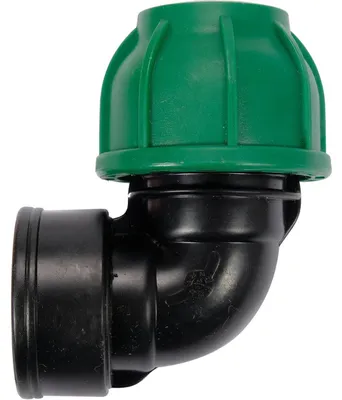 Produktbild von PE-ROHR KLEMMVERBINDER PP Winkel 90° 25mm 1 Zoll Innengewinde Wasserinstallation