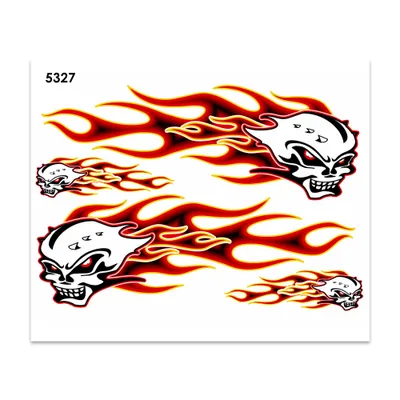 Produktbild von Sticker Schädel in Flammen 35 x 25 cm