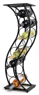 Produktbild von DanDiBo Weinregal Metall Schwarz Stehend Flaschenregal Schmal 80 cm Elegance Weinständer Flaschenhalter Wine Rack Modern