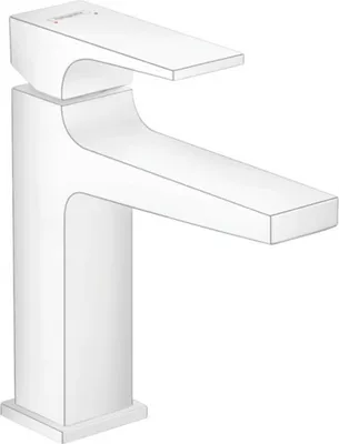 Produktbild von Waschtischmischer Metropol m Push Open Ablgrt G 1 1/4Zoll mattweiß mattweiß mit Push-Open Ablaufgarnitur
