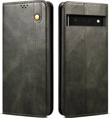 Produktbild von Google Pixel 7 Hülle, Leder Flip Brieftasche Schutzhülle mit Standfunktion für Google Pixel 7 Grün