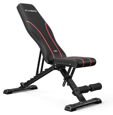 Obrázek produktu pro Nastavitelná posilovací lavice - nosnost 300 kg - ocel - multifunkční fitness lavice, černá