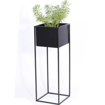Produktbild von Blumenständer 100cm Stand für einen Blumentopf Loft Blumenkasten Schwarz