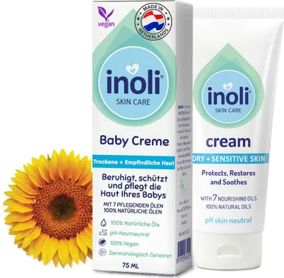 Produktbild von Inoli Baby Creme - pH-hautneutral - 7 natürlichen Ölen - 75 ml