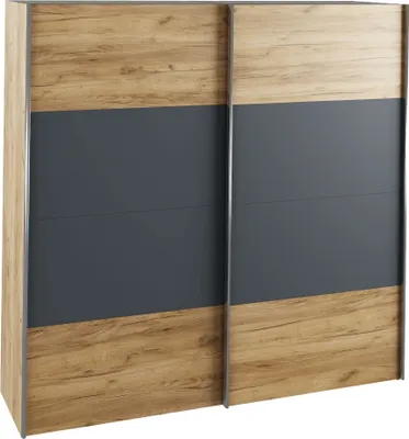 Produktbild von Kondela Gabriela Neuer Kleiderschrank mit Schiebetüren – Artisan-Eiche / Graphit