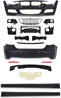 Produktbild von Front Heck Stoßstange Seitenschweller Gitter Spoiler für BMW F30 LCI