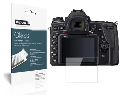 Produktbild von 2x Schutzfolie für Nikon DSLR D780 - Anti-Shock 9H Folie dipos Glass Kunststoffglas