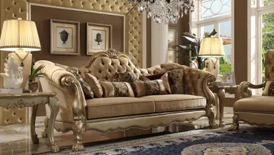 Zdjęcie produktu dla Klasyczna sofa 3-osobowa sofa kanapa tapicerka sofy kanapy barokowe chesterfield