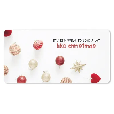 Produktbild von MuchoWow® Schreibtischunterlage Weihnachten - Weihnachtsdekoration - Rot - Gold 80x40 cm - XXL Mauspad - Gaming Mauspad