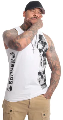 Produktbild von Yakuza Herren Mouth Slim Racer Tanktop, Weiß, 4XL