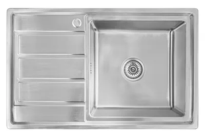 Produktbild von Proaja- 80x50x21cm Küchenspüle Edelstahl 304 Materialstärke 0,9 eckig 1 Becken,Einbauspüle,Spüle Küche Abtropffläche. R16