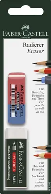 Produktbild von Faber Castell Erasers Kunststoffradierer Radiergummi Set 2teilig