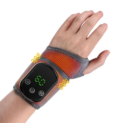 Produktbild von Handgelenkbandagen, Dreistufiges Vibrationsheizarmband, 1800 mAh, 40°C–60°C, Fünf-Gang-Einstellung, Handgelenk-Wärmetherapie-Massagegerät