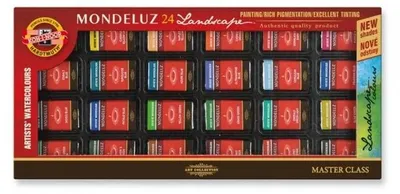Zdjęcie produktu dla Farby akwarelowe Mondeluz Landscape / 24 szt.